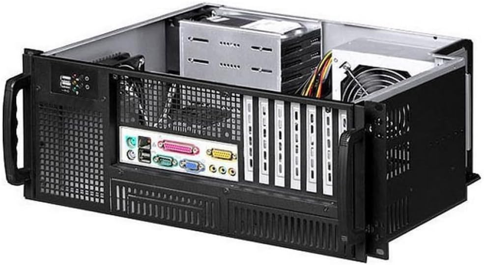 Industrial Chassis 19" Pc ATX 4U 4U Ultra Compatto Schwarz, 4U Ultra Compatto Schwarz