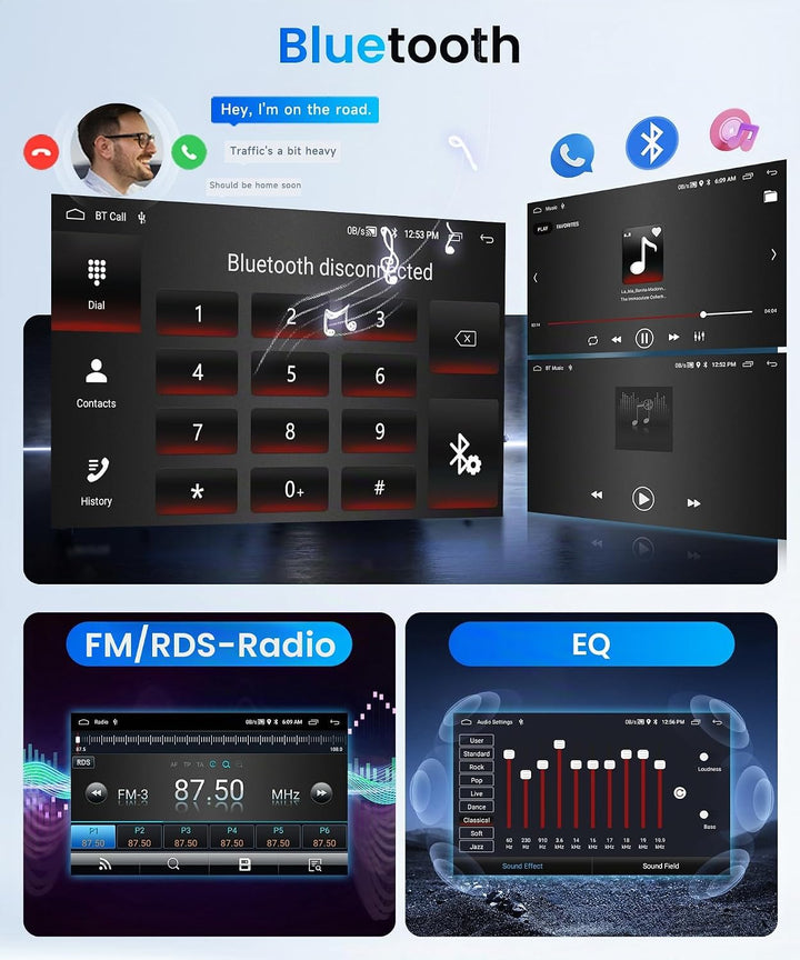 2G+64G Rimoody Android Autoradio für FIAT Punto 2010-2016/Linea 2012-2015 6.2" Touchscreen Wireless