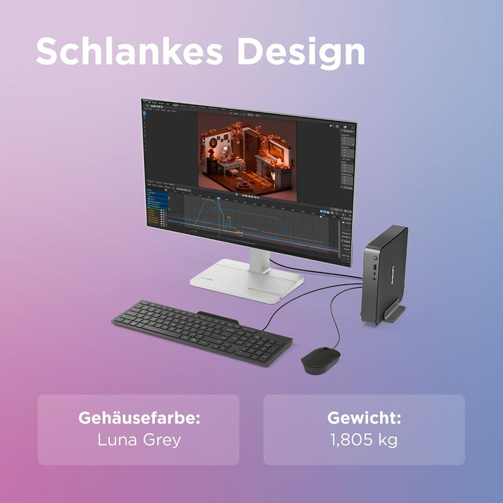 Lenovo IdeaCentre Mini x Desktop-PC | Copilot+ PC | Snapdragon X | 32GB RAM | 1TB SSD | Qualcomm Adr