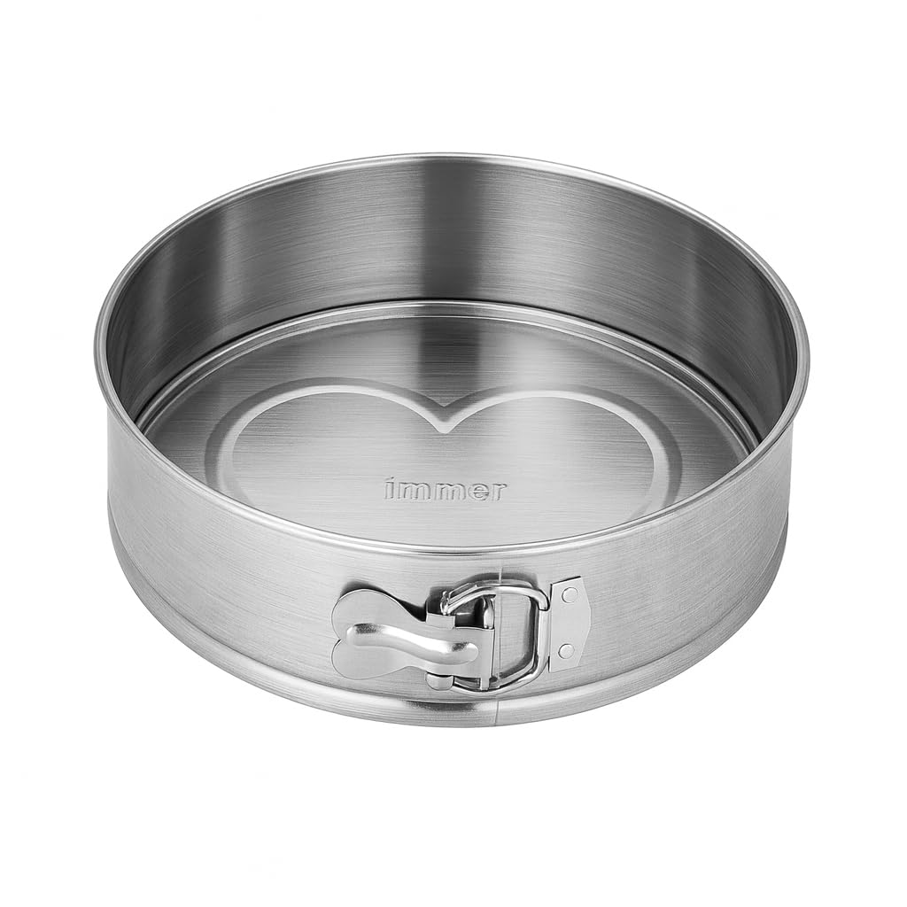 Backform Edelstahl Kuchenform Springform, unbeschichtet PFAS-frei aus 18/8-Edelstahl Spülmaschinenfe