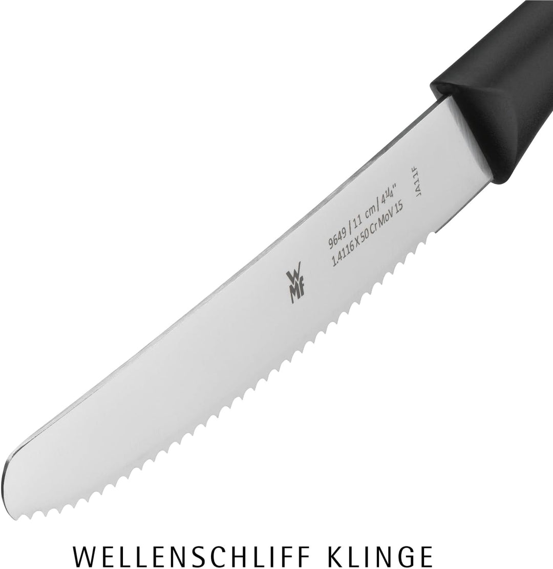 WMF Classic Line Frühstücksmesser Set 6-teilig, 23 cm, Brötchenmesser Wellenschliff, Brotzeitmesser,