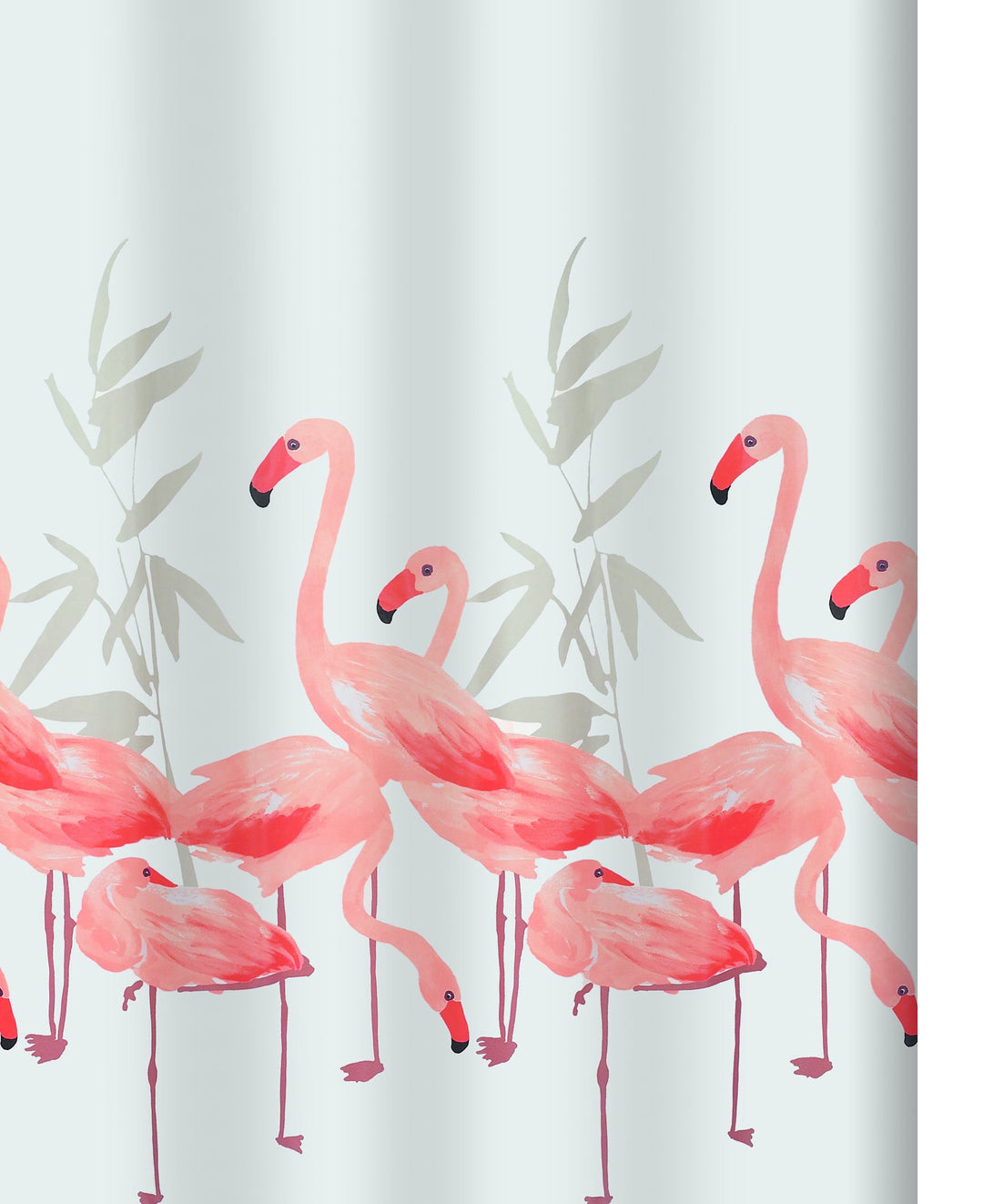 Spirella Anti-Schimmel Duschvorhang Flamingo Anti-Bakteriell, waschbar, wasserdicht Polyester 180x20