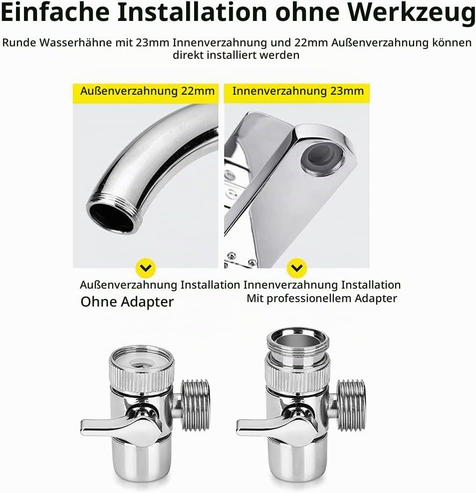 Handbrause für Waschbecken,Duschkopf Set Extern für Waschbecken, mit Schlauch(1.5m), Waschbeckenbrau