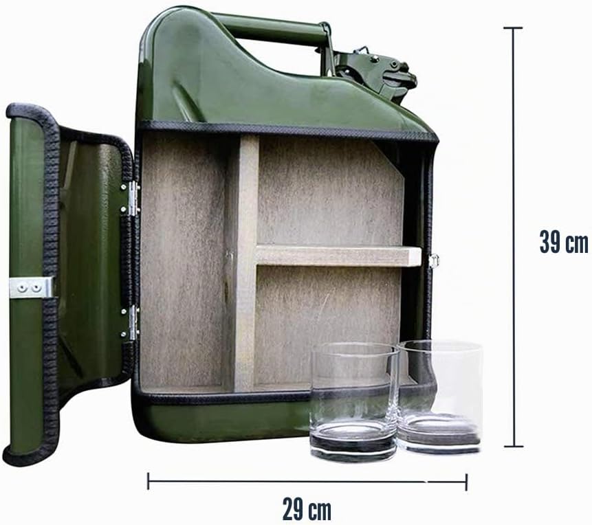 mikamax – Jerrycan Giftset 10L – Jerrycan Geschenkset – Whiskybar – Jack Daniels Canister – 10L – Gr