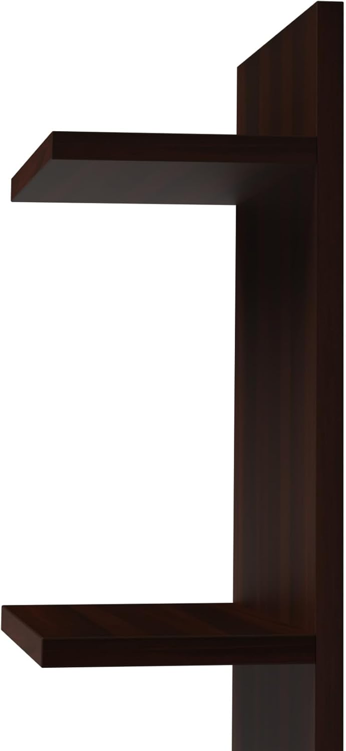 AKKE Hängeregal Wandregal - 80 x 40 cm Möbelplatte - Regal 3 Ebenen - Dunkle Walnuss, Dunkle Walnuss