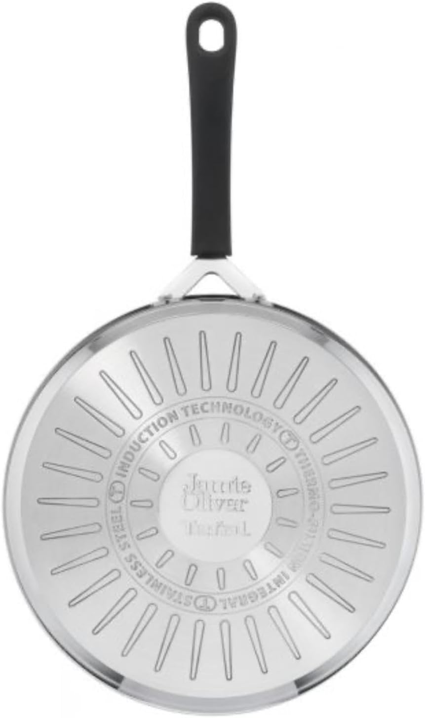 TEFAL Compatible - Jamie Oliver - Quick & Easy SS Sautepan 25 cm + Lid (E3033344)