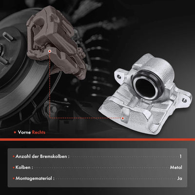 Frankberg Bremssattel Bremszange Vorne Links Kompatibel mit Clio 1990-2016 Twingo 1996-2014 M.e.g.a.