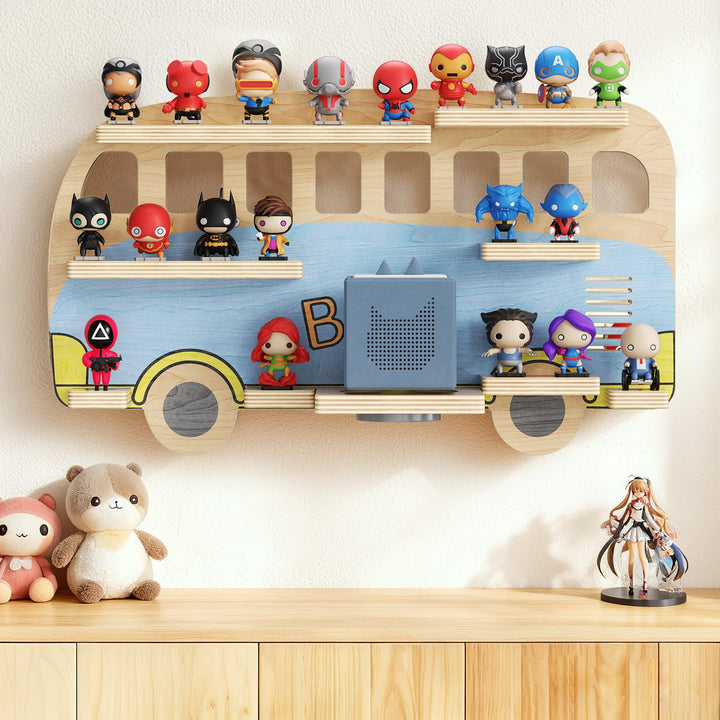 Tonie Shelf, Für 20–25 Figuren und Geschichtenboxen. Tonie-Box-Regal, stehend oder zur Wandmontage.