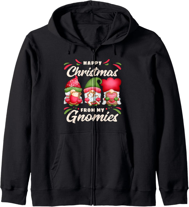 Weihnachts-Wichtel mit Plätzchen, Happy Christmas, Gnome Kapuzenjacke