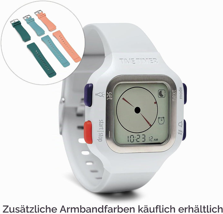 TIME Timer Watch – Visueller analoger und digitaler 12-Stunden- oder 24-Stunden-Countdown-Timer für
