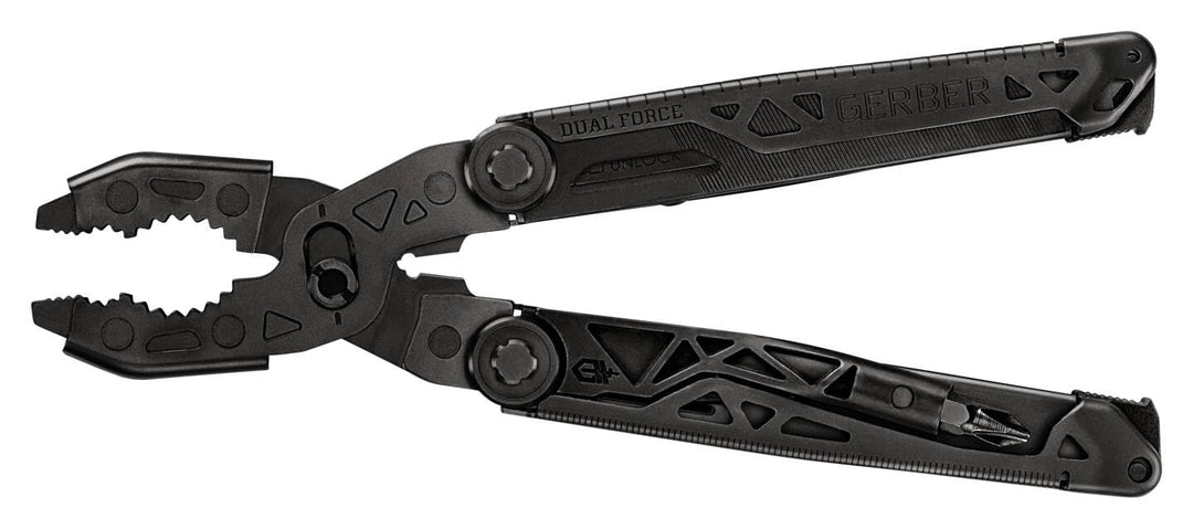 Gerber Multi-Tool mit 12 Funktionen, Dual Force, Inklusive Holster, Mit Einhandöffnung und Frame-Loc