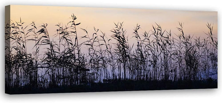 Feeby Wanddeko Natur Leinwandbild Kunstdruck für Schlafzimmer Grau 100x40 cm Leinwandbild 100x40 cm