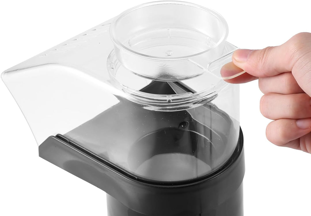 Nictemaw Popcornmaschine Heissluft 1200W Elektrischer Popcorn Maker für Zuhause, Schwarz
