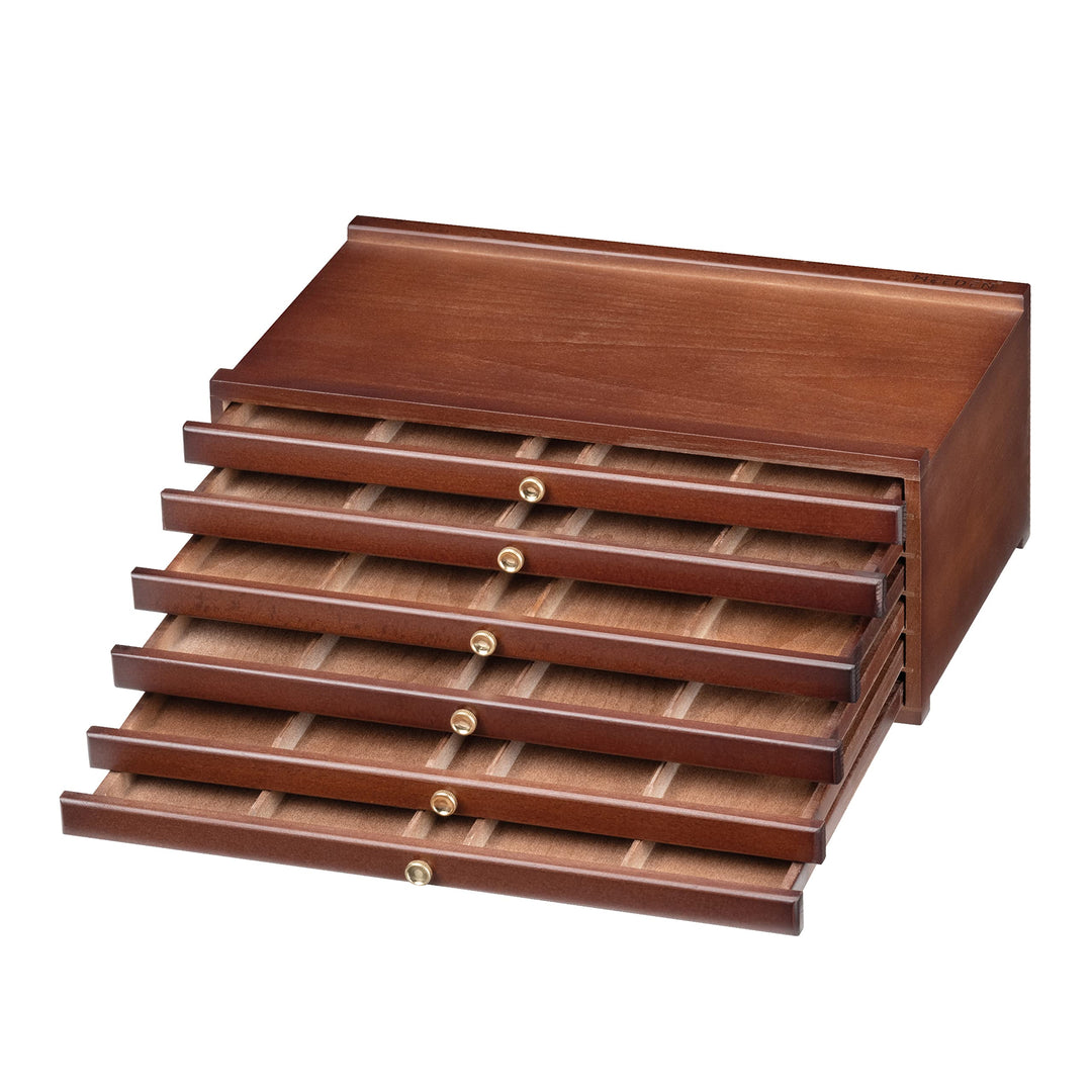 MEEDEN 6 Schublade Holz Art Supply Aufbewahrungsbox, massive Buchenholz grosse Künstler Aufbewahrung
