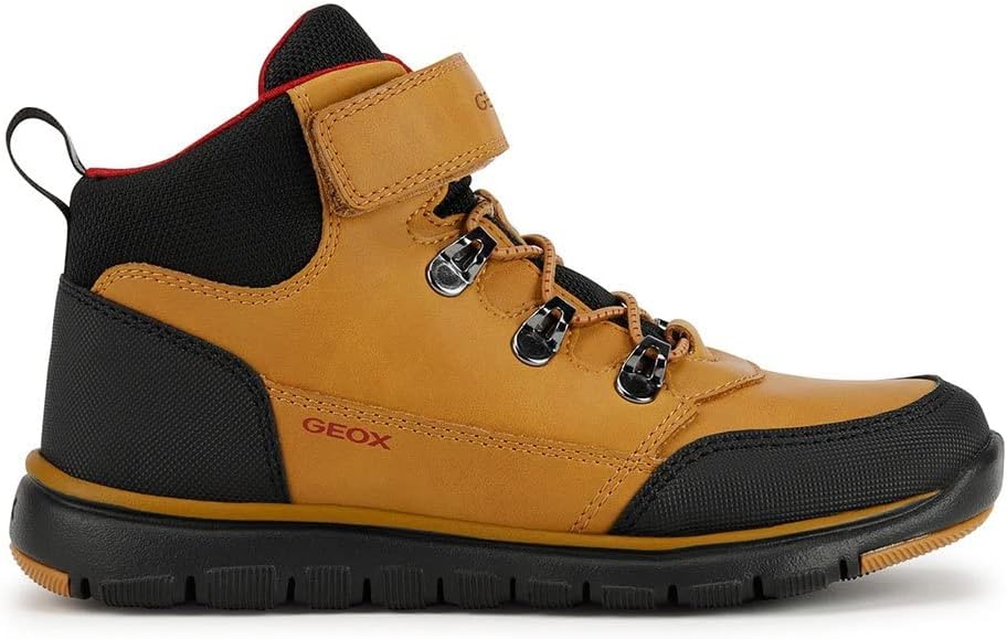 Geox Herren J Xunday Boy A Stiefeletten, Dk Yellow Red