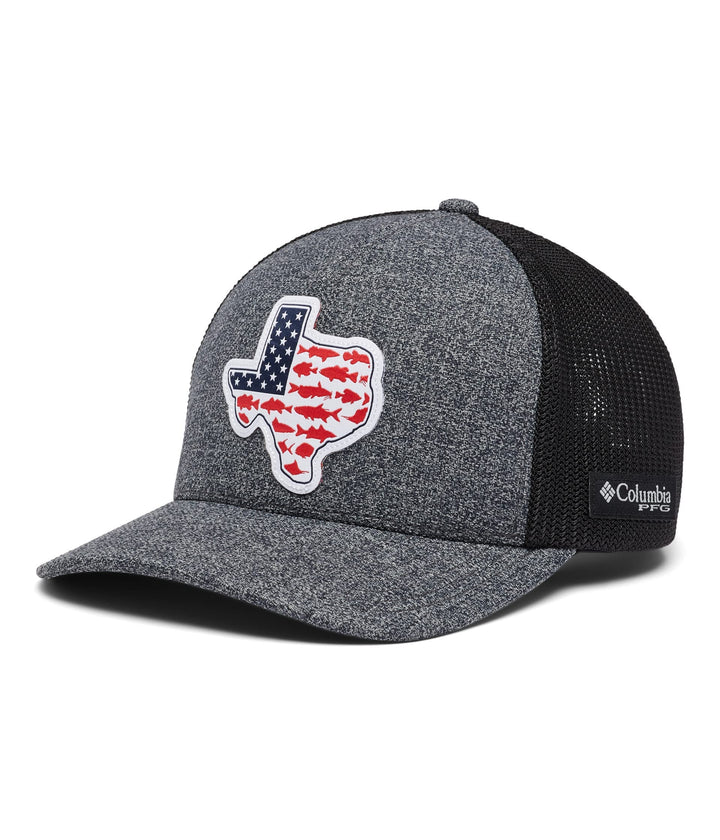Columbia Unisex PFG Statetriot Mesh Ball Cap L-XL Grill Heather/Tx Patch, L-XL Grill Heather/Tx Patc
