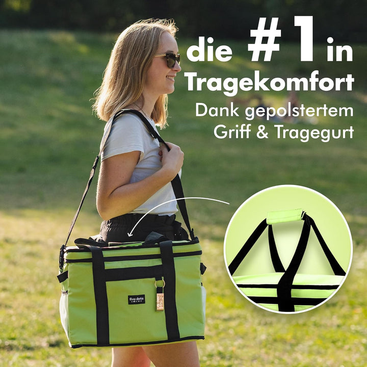 Kühltasche faltbar zum Einkaufen & Picknick - Kühltasche gross Auto als Thermotasche & Picknicktasch
