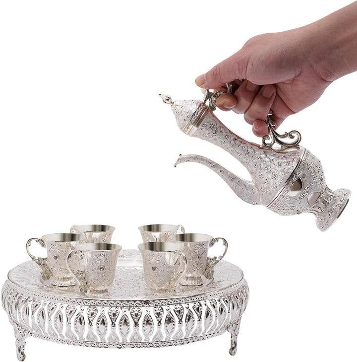 Kaffeetasse und Teeservice Set, 6 Personen 8 TLG Vintage Selten Teeservice Set, Kaffeeservice aus Zi