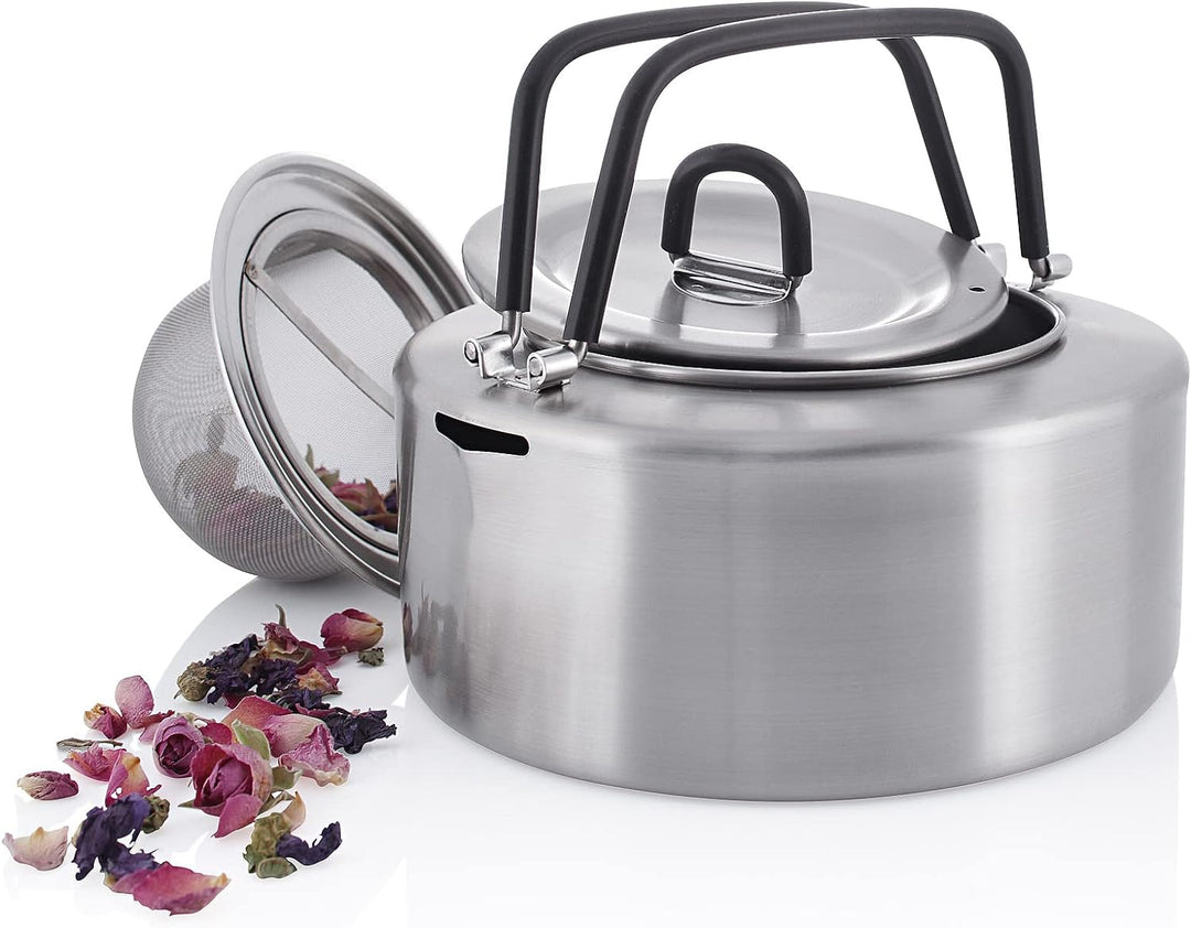 Tatonka Teekessel Teapot 1,0 L - Wasserkessel aus Edelstahl mit 1 Liter Volumen - Inklusive Teesieb