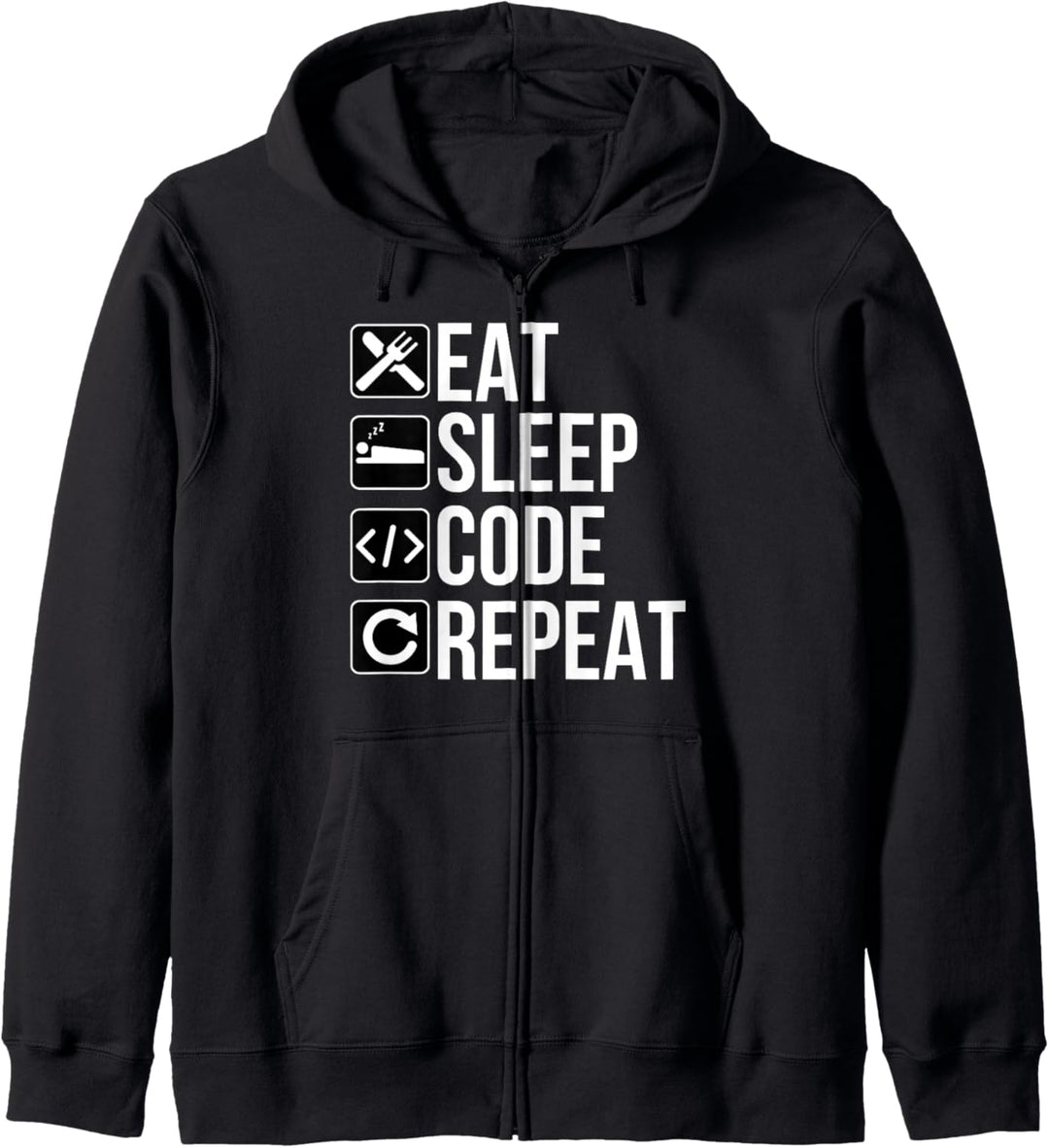 Coder-Entwickler – Eat Sleep Code Repeat Kapuzenjacke