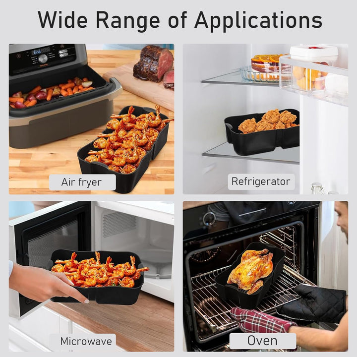Heissluftfritteuse Zubehör Set für Ninja Foodi Flexdrawer 10,4 l AF500DE, Verbessert und Verdickt Si