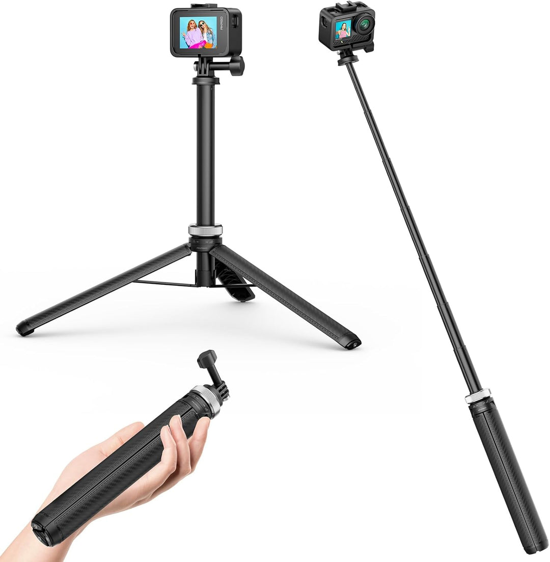 AKASO Selfie-Stick, ausziehbar bis zu 160 cm, kompatibel mit AKASO EK7000/EK7000 Pro/Brave 4 Pro/Bra
