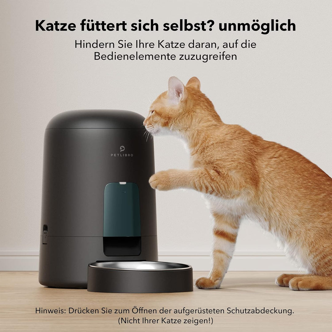 PETLIBRO Futterautomat Katze, Katzenfutterspender mit 180 Tagen Batterielebensdauer, Timed Katzenfut