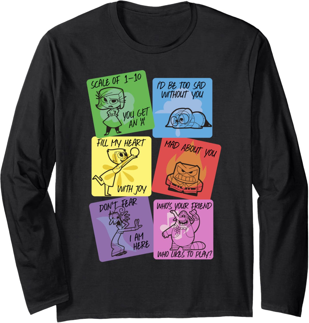 Disney Pixar Inside Out Valentine's Cards Langarmshirt