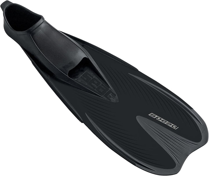 Seac-Sub Speed Schnorchelflossen Mit Geschlossenem Schwarz 44/45, Schwarz 44/45