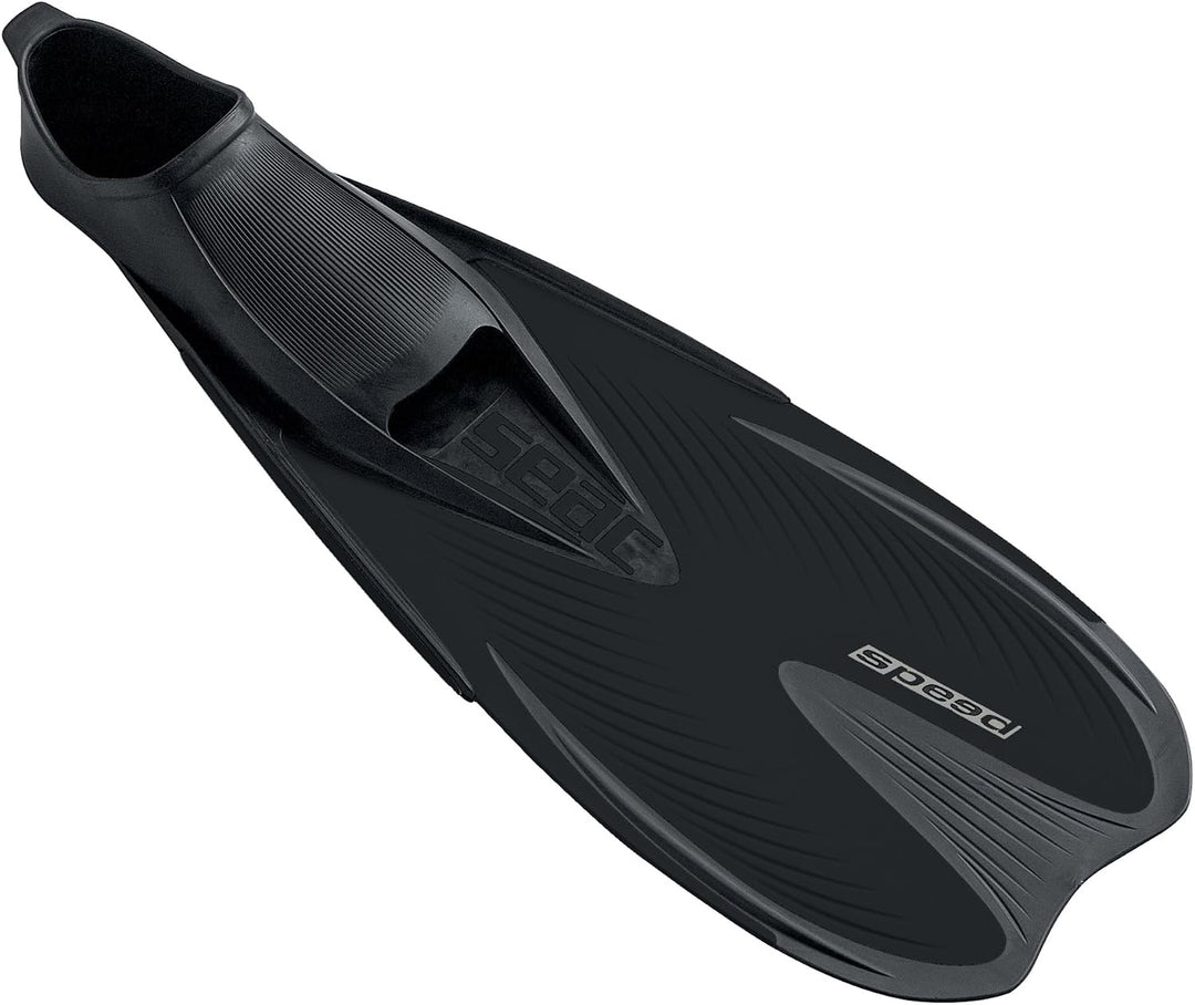 Seac-Sub Speed Schnorchelflossen Mit Geschlossenem Schwarz 40/41, Schwarz 40/41