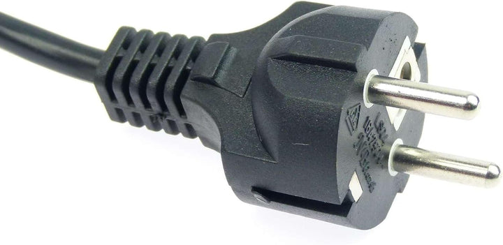 4 Stück Adam Hall 0,5 m Kaltgerätekabel Netzkabel schwarz 3 x 0,75 mm² CEE 7/7 - C13, K3PKD 0050 0,5