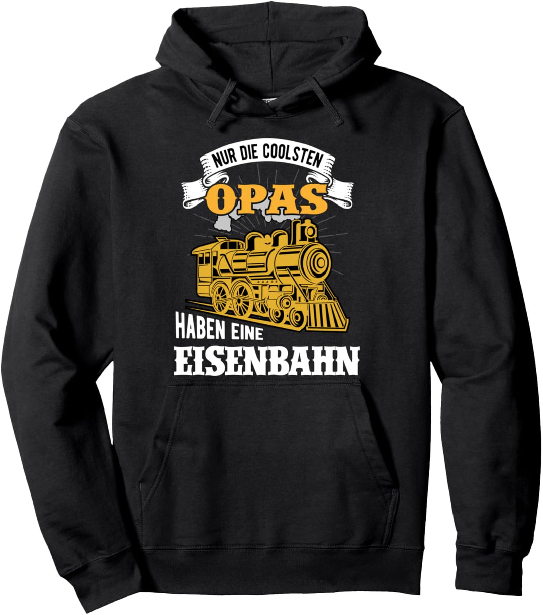 Opa Mit Modelleisenbahn Eisenbahner Geschenk Ruhestand Pullover Hoodie