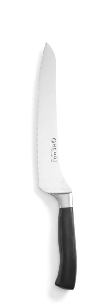 HENDI Brotmesser, angehoben, Küchenmesser, Messer, Deutscher Stahl X50CrMoV15, Klinge: 215mm, Länge: