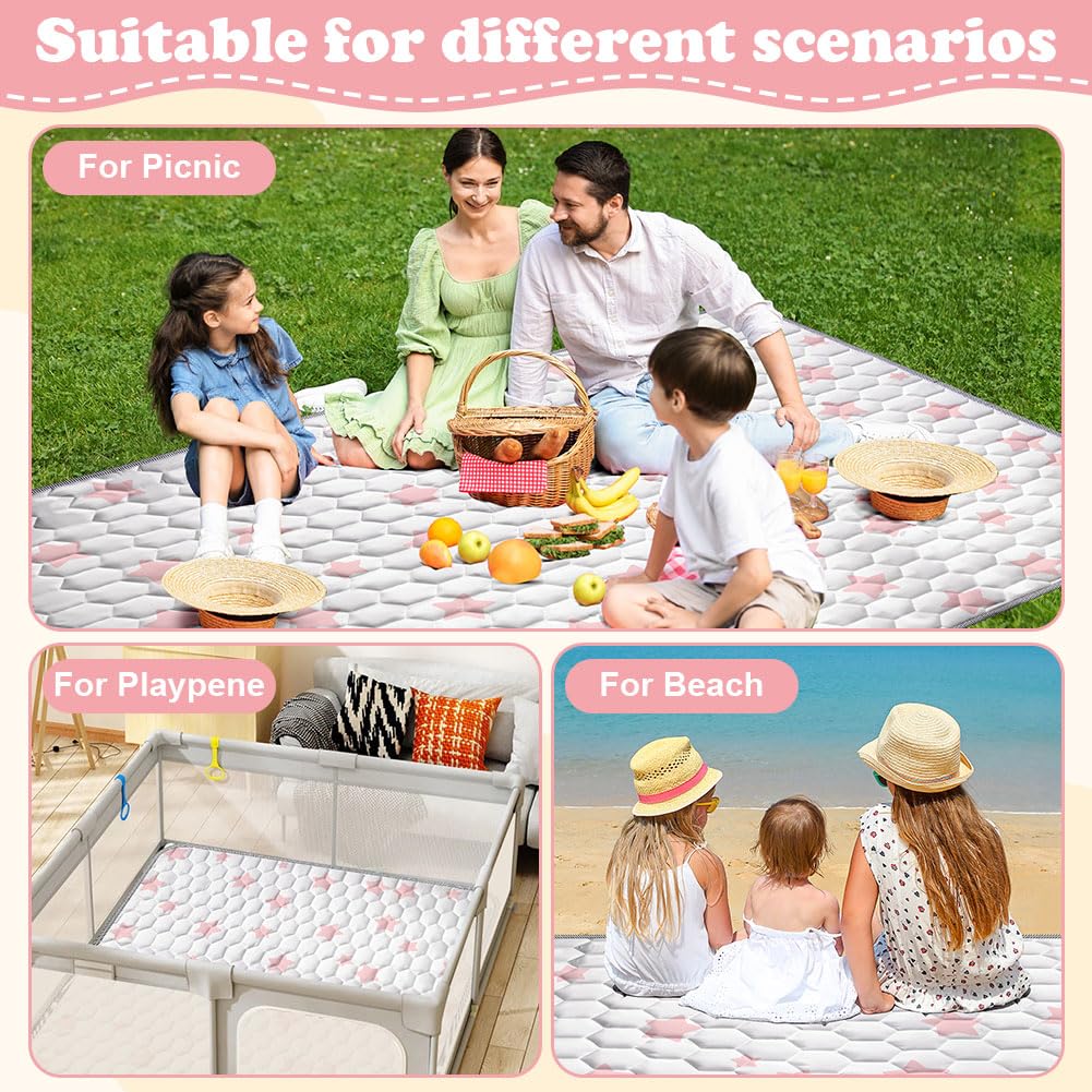 Baby Spielmatte, 150 * 200cm Baby Krabbelmatte, Baby Faltbare Spielmatte, Krabbeldecke für Baby, Kle