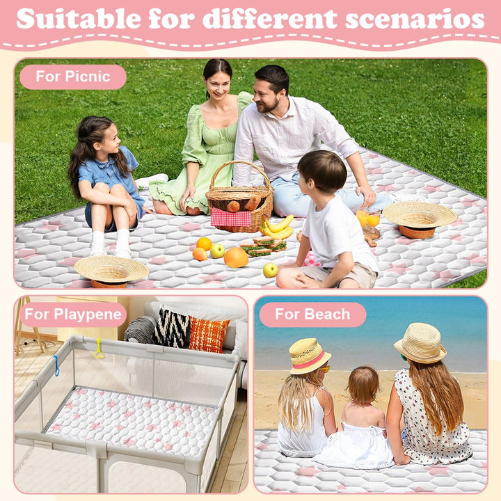 Baby Spielmatte, 150 * 200cm Baby Krabbelmatte, Baby Faltbare Spielmatte, Krabbeldecke für Baby, Kle