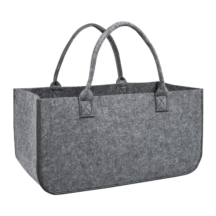 UISEBRT 4 Stück Kaminholztasche Filz, Filztaschen Shopper mit Tragegriffen, Kaminholzkorb Filztasche