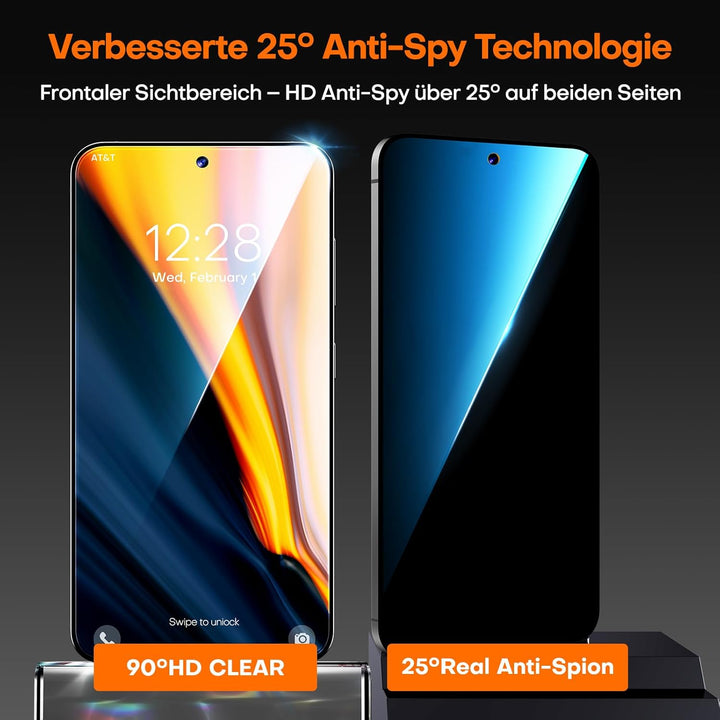 LϟK für Samsung Galaxy S24 für Panzerglas mit 2 Stück HD-Hartglasfolie, [Auto-Installation] Kratzfes