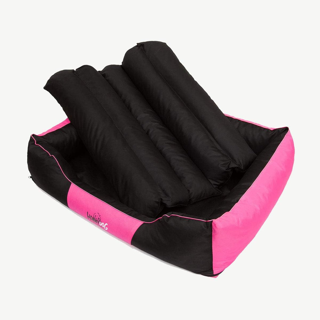 HobbyDog Hundebett Hundekorb Hundesofa für Haustier Kleine Hunde Waschbar - Comfort L - Rosa L [L 65