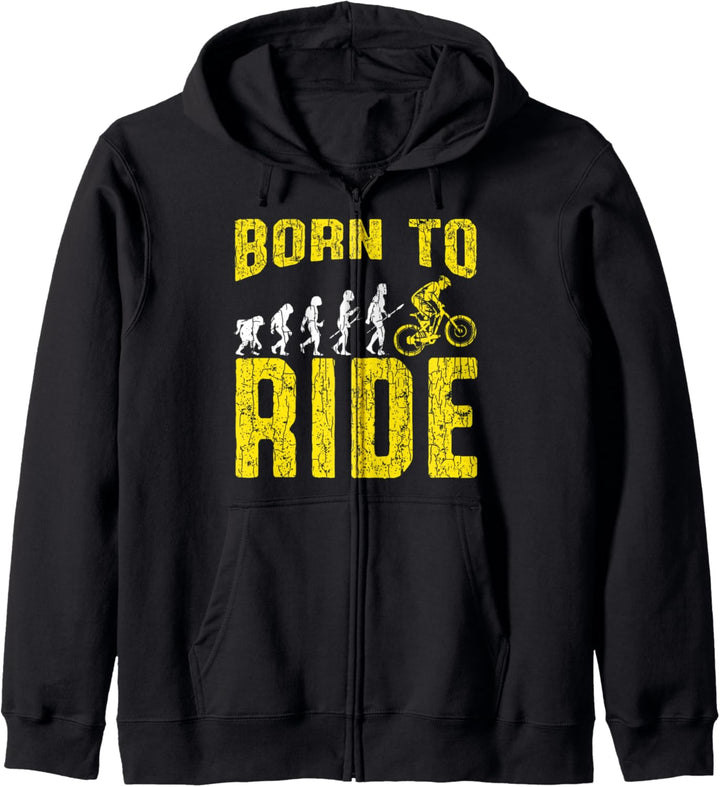 Born Ride Bike Evolution Funny BMX Biker Men Women Kids Kapuzenjacke