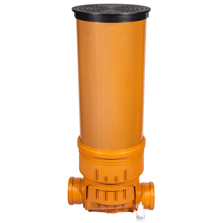 Kontrollschacht Revisionsschacht DN 400/200 mit Rückstauklappe 2 x Ø200 mm Abwasserschacht Komplett