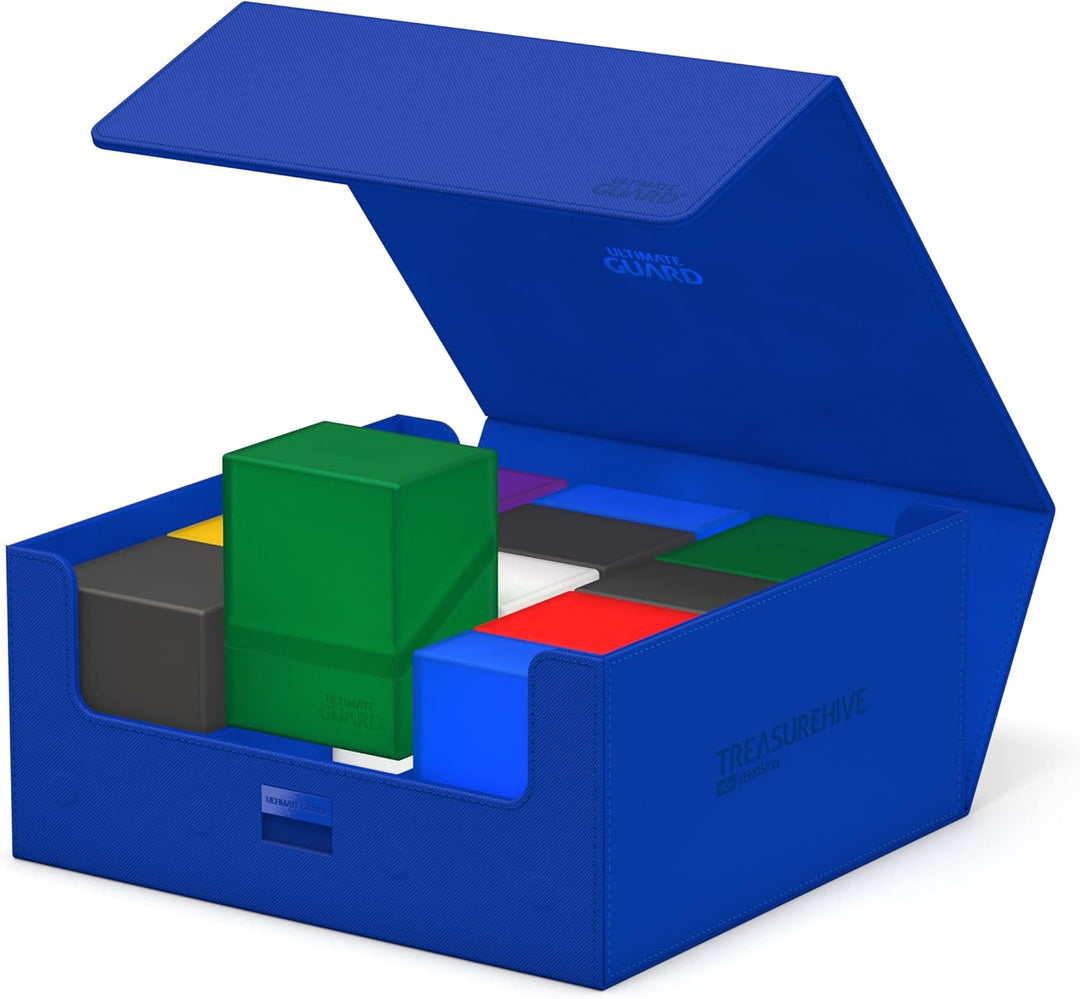 Ultimate Guard Unisex-Adult Treasurehive 90+ Xenoskin Kartenbox 252 x 252 x 125 mm Blau, 252 x 252 x