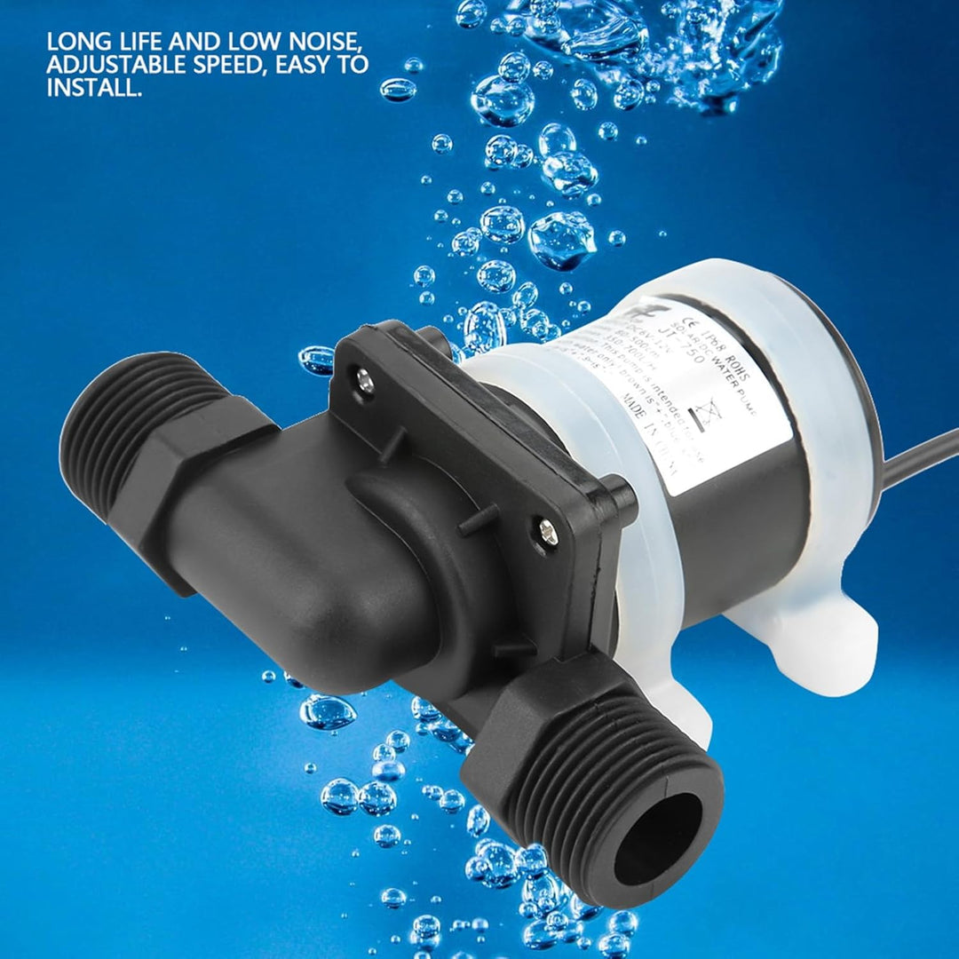 AUNMAS Booster-Wasserpumpe, JT-750 700L/H Mini DC Wasserumwälzpumpe mit Geringem Geräuschpegel und E