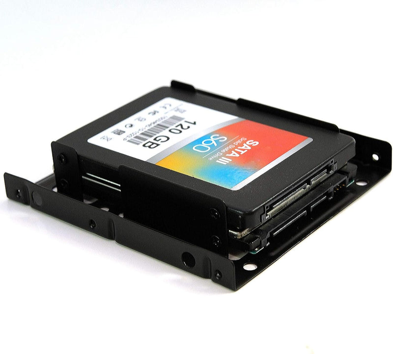 Rhombutech® Set 5X Einbaurahmen für 2X 2,5 Zoll HDD/SSD auf 3,5 Zoll - Metall - sehr stabil - optimi