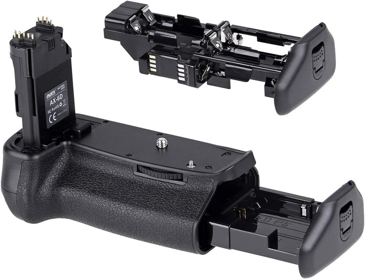 ayex Batteriegriff Kompatibel mit Canon EOS 6D Mark II inkl. 2 x LP-E6N Akku + 1 x USB Dual- Ladeger