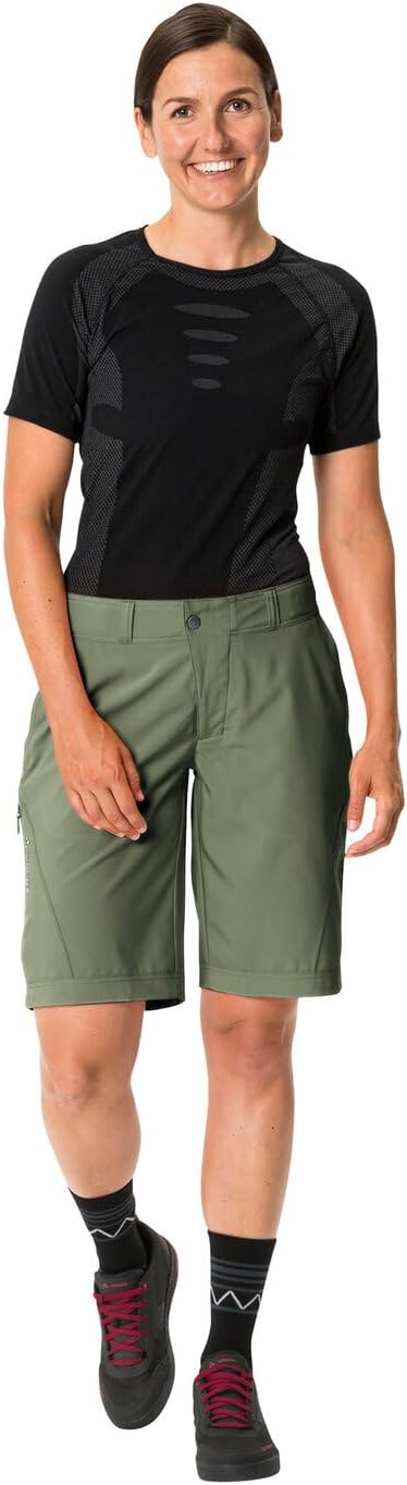 VAUDE Women's Ledro Shorts - Gepolsterte MTB-Shorts mit Innenhose - atmungsaktive & elastische Fahrr