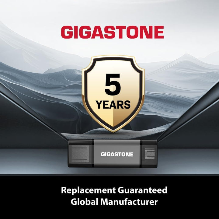 GIGASTONE 128GB Dual-Laufwerk (2 Stück) Z40 USB 3.2 Gen 1, 2-in-1 Type-A & Type-C, 100MB/s UltraSchn