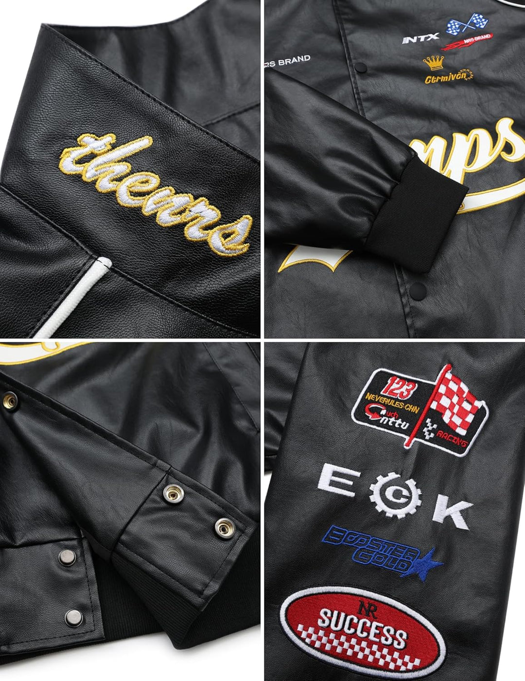 Herren-Baseballjacke, Bomberjacke, Baumwolle, Pelzjacken, Streetwear mit Tasche 19 - Schwarz S, 19 -