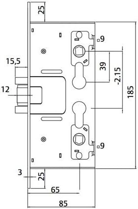 Tesa Assa Abloy Schloss, 3012482 CF5E Verzinktes Eisen, CF5E Verzinktes Eisen
