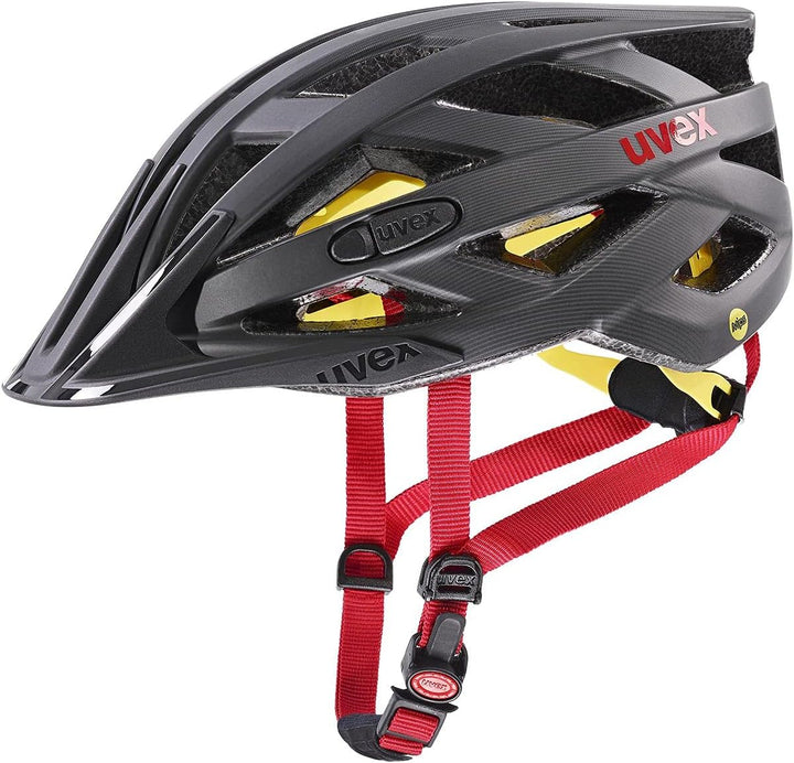 Uvex i-vo cc Mips - Allround Helm - Fahrradhelm Titan - Red Mat 56-60 cm Single, Titan - Red Mat 56-