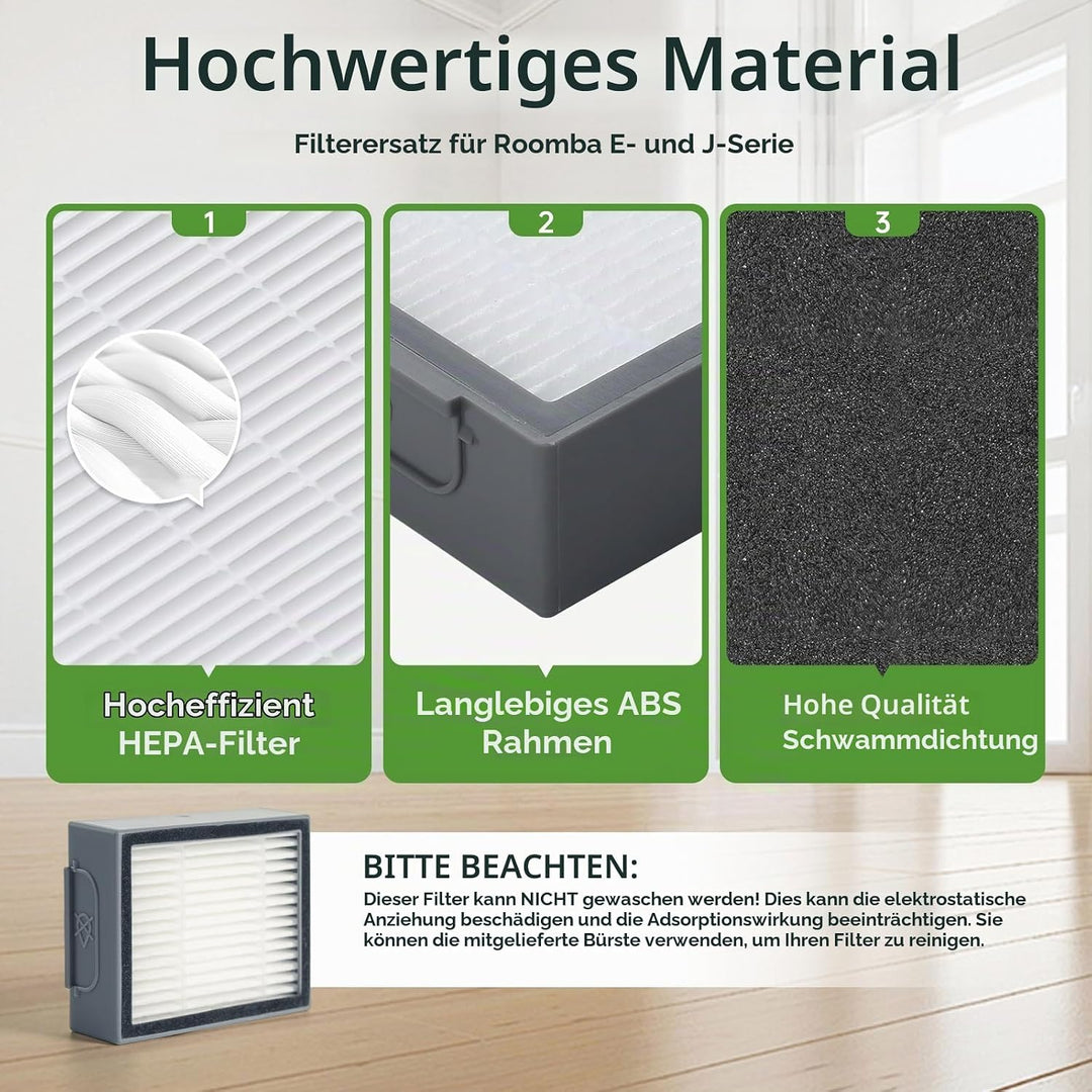 LOVECO 12 Stück Ersatzteile Kompatibel für iRobot Roomba i7 i7+ j7 j7+ E5 E6 E7 i8 i6 i5 i4 i3 i2 i1